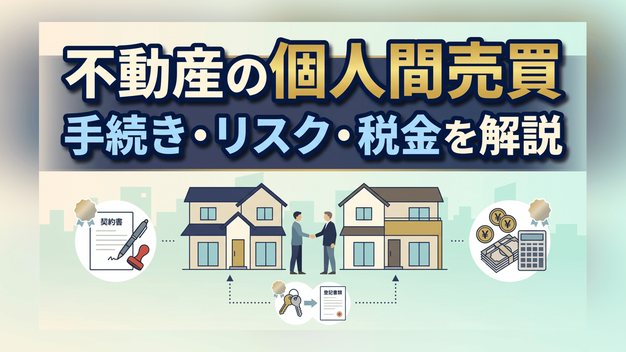 不動産の個人間売買〜手続き・リスク・税金を解説
