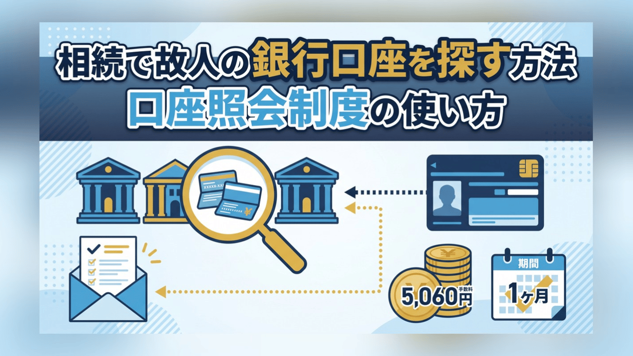 相続で故人の銀行口座を探す方法 - 口座照会制度の使い方