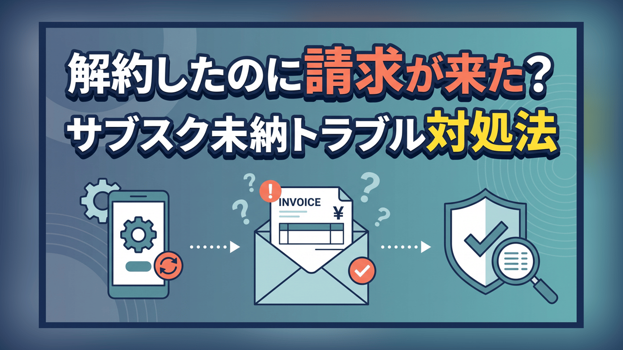 解約したのに請求が来た？サブスク未納トラブル対処法