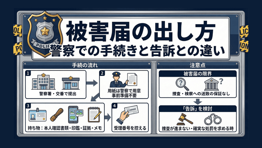 被害届の出し方 - 警察での手続きと告訴との違い