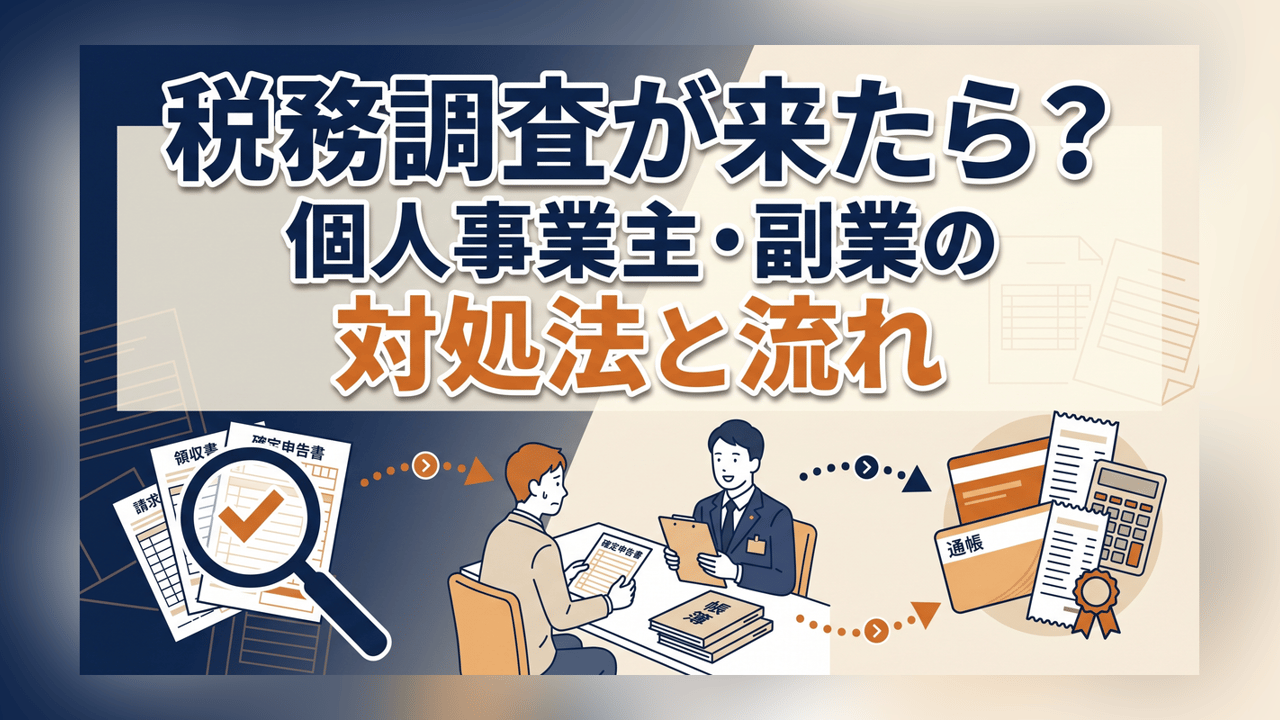 税務調査が来たら？個人事業主・副業の対処法と流れ