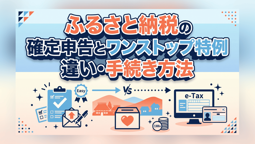 ふるさと納税の確定申告とワンストップ特例の違い・手続き方法