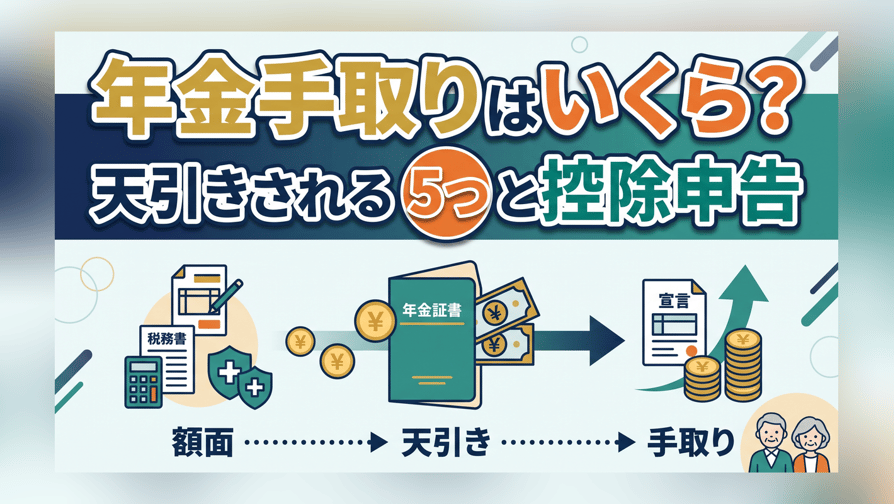 年金手取りはいくら？天引きされる5つと控除申告