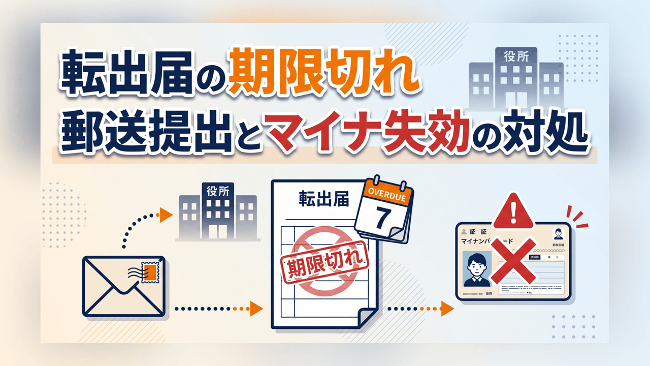 転出届の期限切れ〜郵送提出とマイナ失効の対処