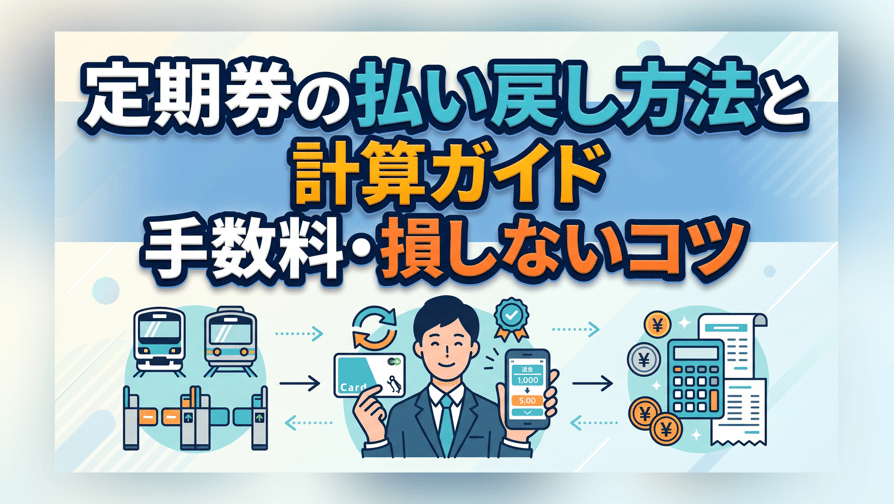 定期券の払い戻し方法と計算ガイド - 手数料・損しないコツ