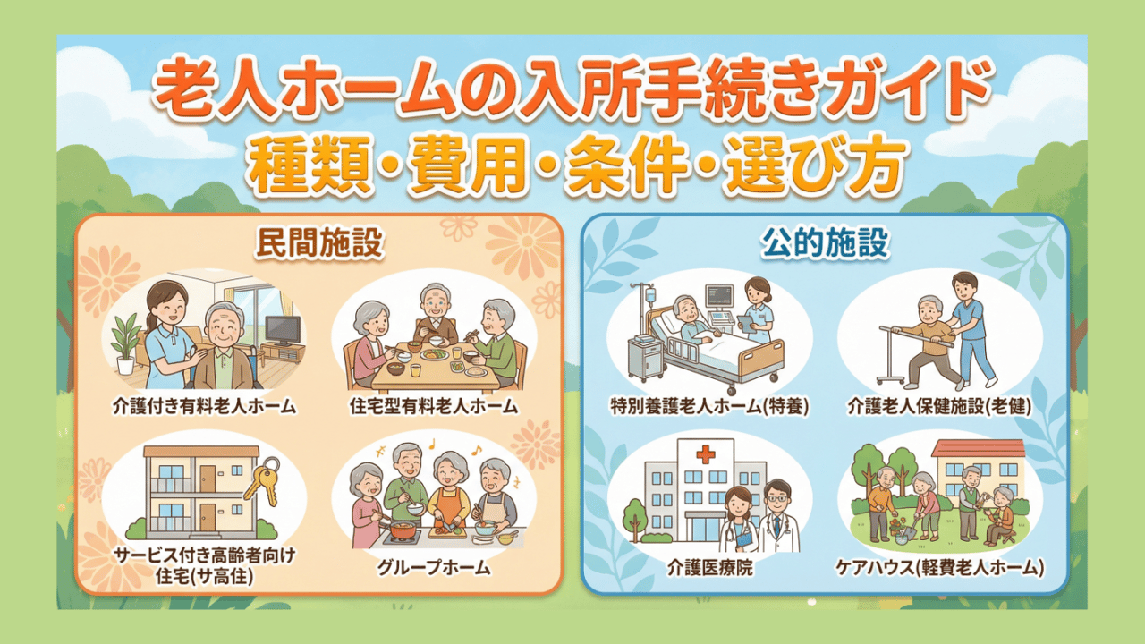 老人ホームの入所手続きガイド - 種類・費用・条件・選び方