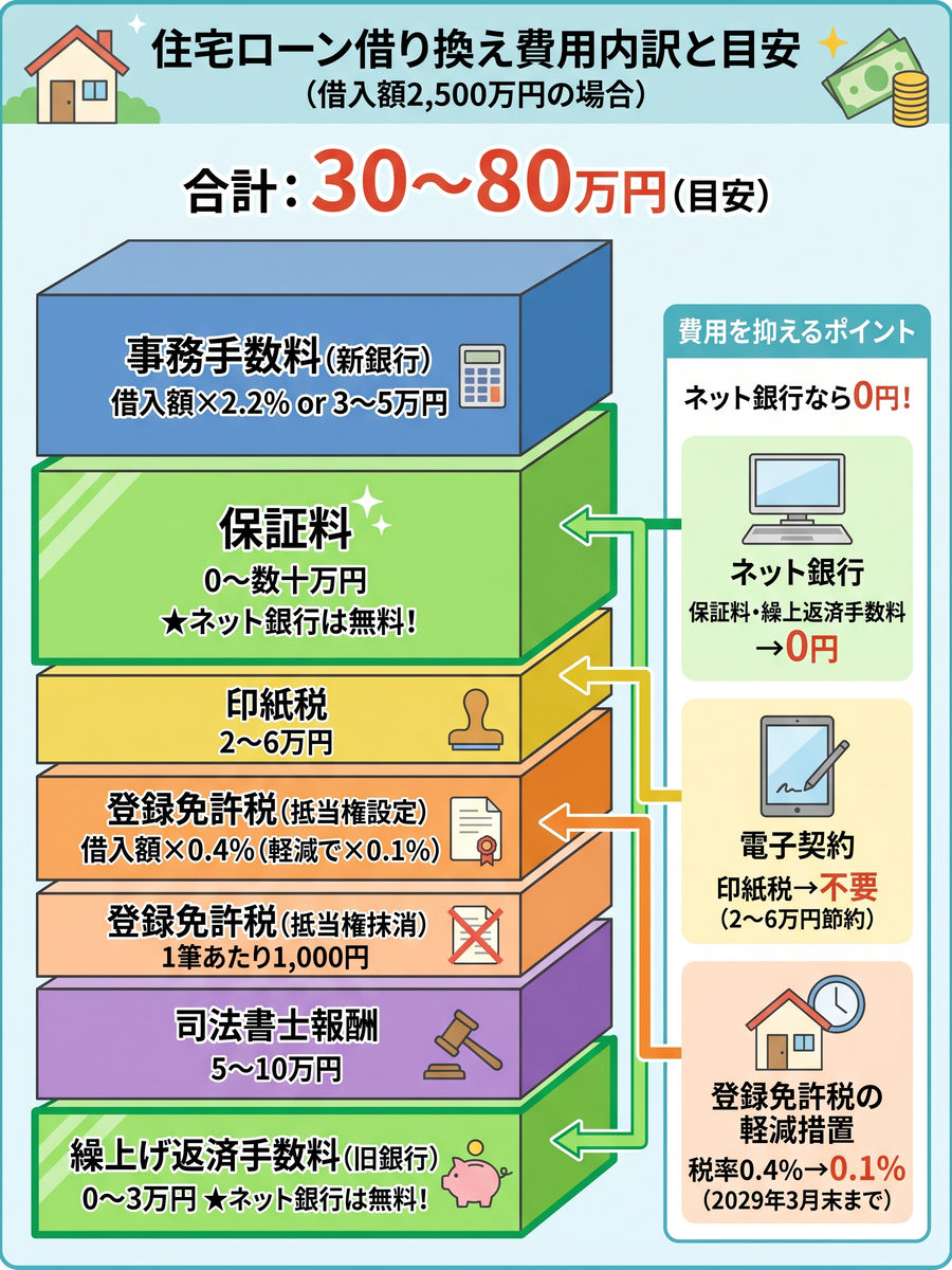 住宅ローン借り換えの手続き完全ガイド〜流れ・費用・必要書類