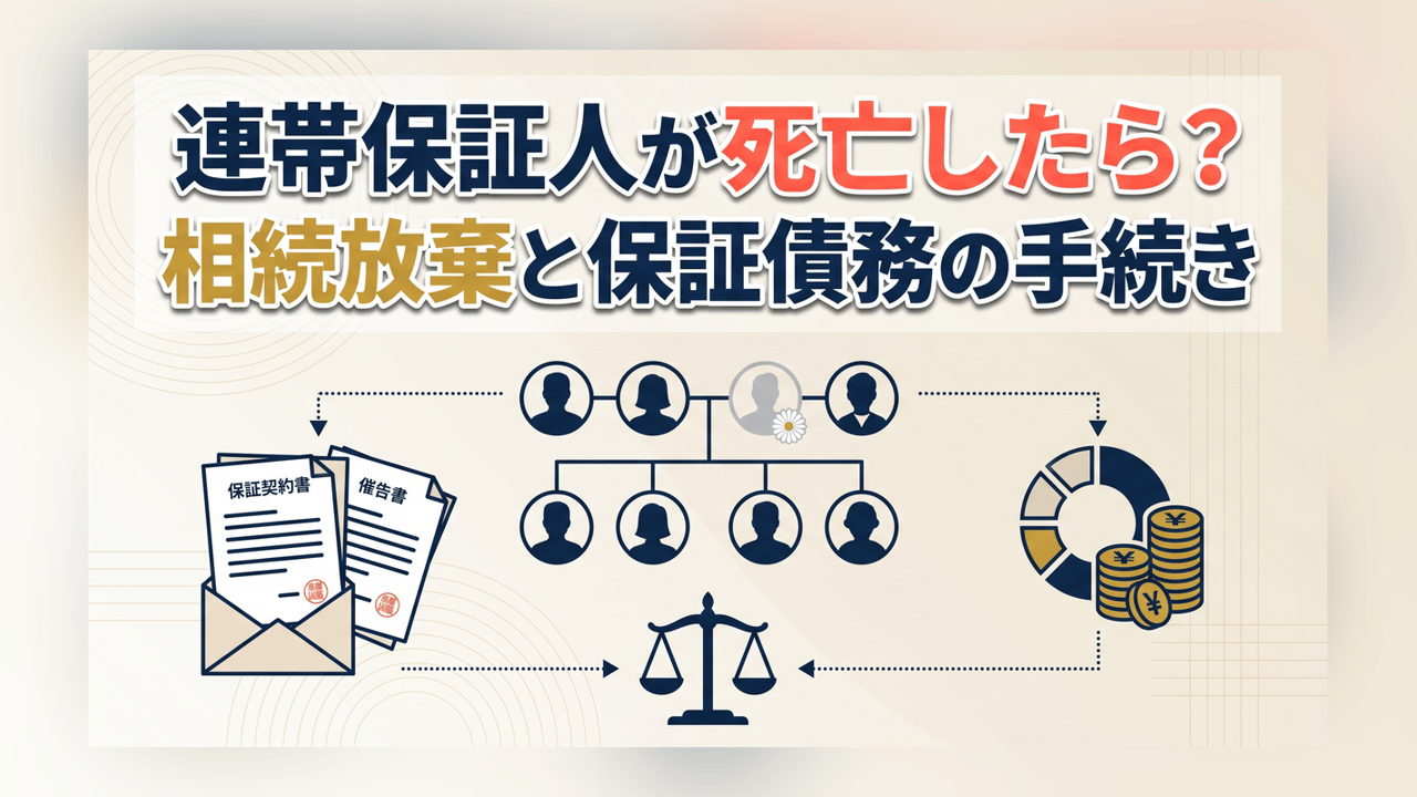 連帯保証人が死亡したら？相続放棄と保証債務の手続き