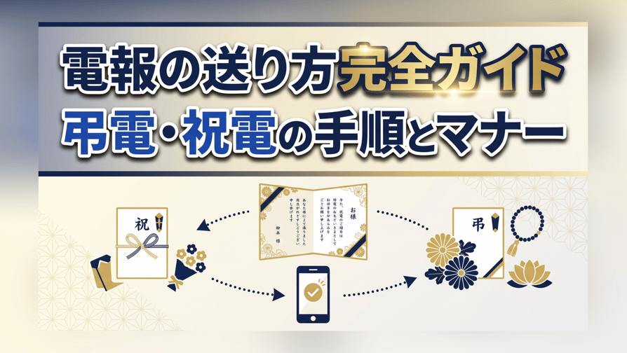 電報の送り方完全ガイド - 弔電・祝電の手順とマナー