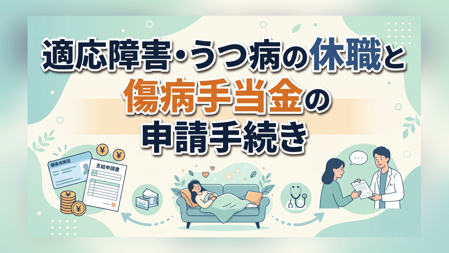 適応障害・うつ病の休職と傷病手当金の申請手続き