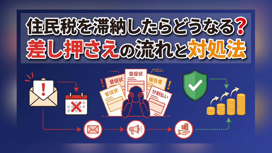 住民税を滞納したらどうなる？差し押さえの流れと対処法
