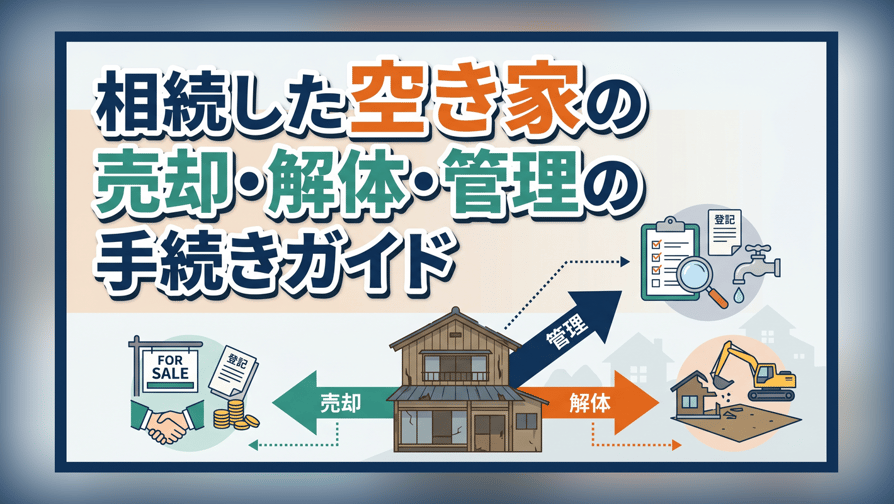 相続した空き家の売却・解体・管理の手続きガイド