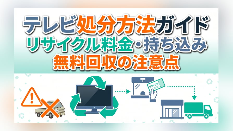 テレビ処分方法ガイド〜リサイクル料金・持ち込み・無料回収の注意点