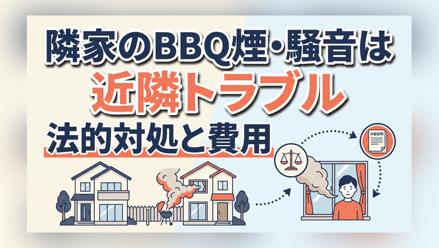 隣家のBBQ煙・騒音は近隣トラブル〜法的対処と費用