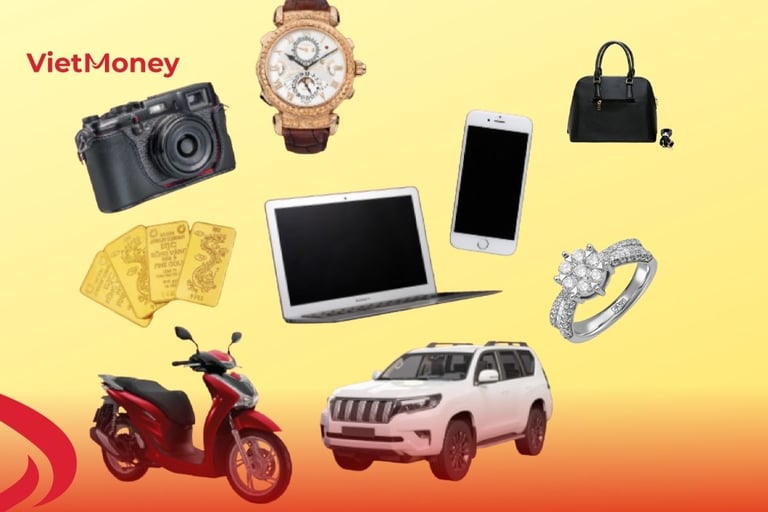 Bạn có thể cầm nhiều loại tài sản khác nhau