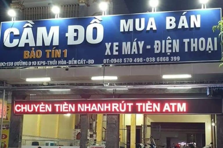 Cầm đồ Bảo Tín tại Bến Cát, Bình Dương