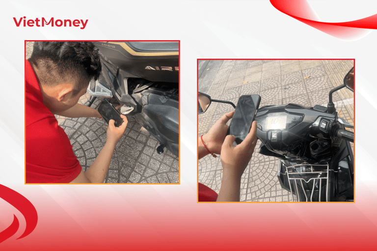 Quy trình kiểm tra, định giá, bảo quản xe máy tại VietMoney được tiến hành bài bản, chi tiết