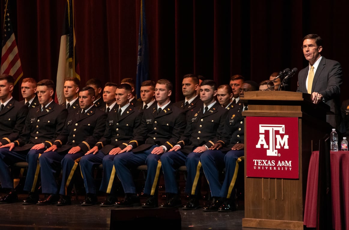 Army ROTC cadets commission as second lieutenants at a university commissioning ceremony