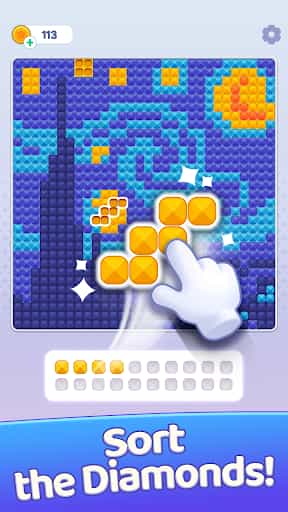Brilliant Sort: Diamond Puzzle screenshot 1