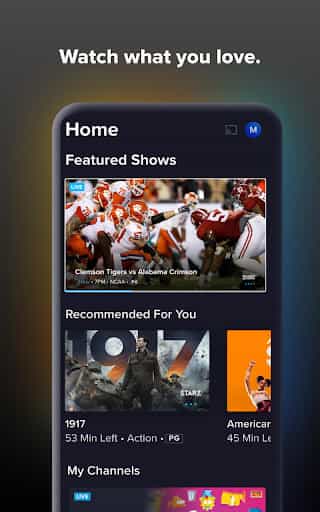 Sling: Live TV + Freestream screenshot 1
