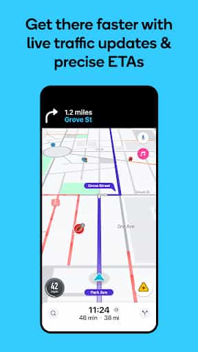 Waze Navigation & Live Traffic screenshot 1