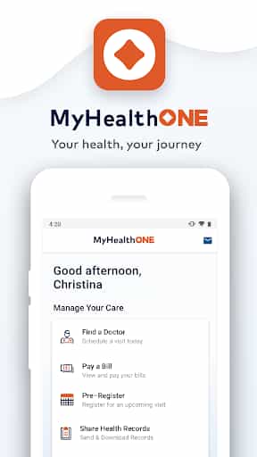 MyHealthONE screenshot 1
