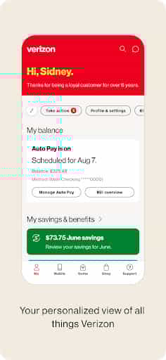My Verizon screenshot 1