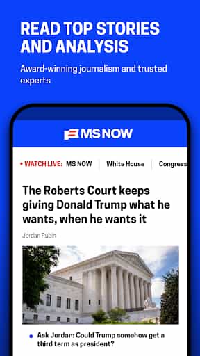 MS NOW: Watch Live News screenshot 1