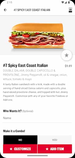 Jimmy John's Sandwiches screenshot 2