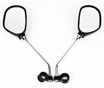 picture of Tekbox Pair of Oval Bike Mirrors with Reflectors - [TKB-BYC-MR]