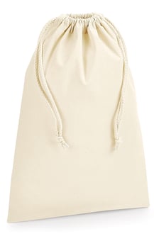 picture of Westford Mill Organic Premium Cotton Stuff Bag - Natural White - [BT-W266-NAT]