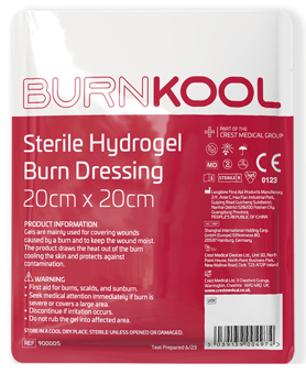 picture of BurnKool Sterile Hydrogel Burn Dressing - 20cm x 20cm - [CM-900005]