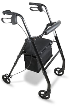 picture of Aidapt Lightweight Four Wheeled Rollator - 6 Inch Wheels - Black - [AID-VP178X]