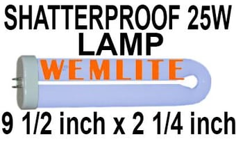 picture of Wemlite BL368 25 Watts Shatter Resistant Lamp For Fly Killers - [BP-LT25WS-W]
