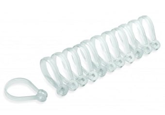 Picture of Shower Curtain Rings - Clear - 12 Pack  -  CTRN-CI-PA409P