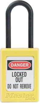 picture of Masterlock - S32 Yellow Nylon Shackle Zenex Safety Padlock - [MA-S32YLW]