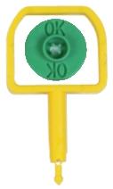 picture of Chubb-Type Pin and OK Indicator - Pack of 25 - Green - Other Colours Available - [HS-PCO/GREEN]