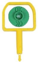 Picture of Chubb-Type Pin and OK Indicator - Pack of 25 - Green - Other Colours Available - [HS-PCO/GREEN]