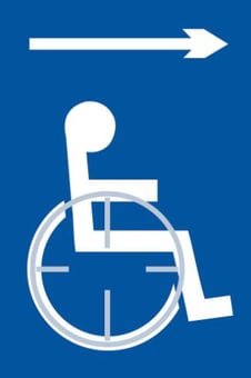 Picture of Spectrum Disabled Arrow Right - Taktyle 150 x 225mm - SCXO-CI-TK0002WHBL