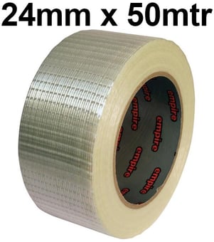 picture of Reinforced Crossweave Filament Tape - 24mm x 50mtr - Bi Directional Strength - [EM-115224X50]