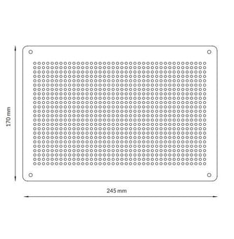 picture of Dudley - Aluminium Mouse Proofing Grill - 245mm x 170mm - [DM-MOUSEPROOFING170]