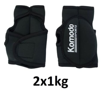 picture of Komodo Weighted Black Gloves - 2x1kg - Pair - [TKB-WGT-GLV-2KG]