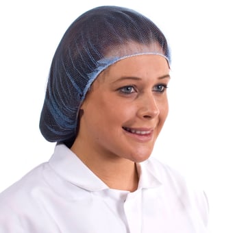 picture of Supertouch Disposable Mesh Hairnet Blue - Pack of 100 - [ST-19310]
