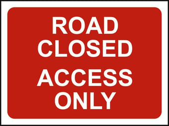 picture of Spectrum 1050 x 750mm Temporary Sign – Road Closed Access Only – [SCXO-CI-13150-1]