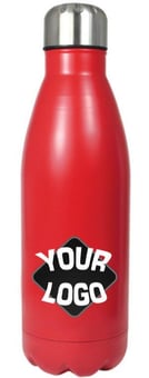 Picture of Branded With Your Logo - Refresh Single Wall Stainless Steel Bottle - Red Colour  - [IH-PC-C5606-RED] - (HP)