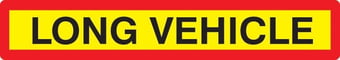 picture of Vehicle Warning Signs - Long Vehicle - Class 1 Reflective - 1260 x 220mm - Choice of Materials - AS-TRA8S