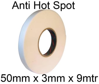 picture of BOX of 6 Rolls of Tape - Anti Hot Spot Foam Tape - 50mm by 3mm by 9mtr - Designed for Polythene Tunnel Industry - [EM-3200-6] - (DISC-W)