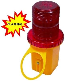 picture of Unilamp Traffic FLASHING Red Lens - High Impact Polypropylene - [UP-0050/560279]