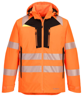 Picture of Portwest - DX4 Hi-Vis Winter Jacket - Polyester Stretch - Orange/Black - PW-DX461OBR