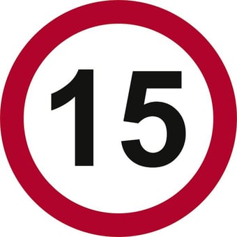 Picture of Spectrum 600mm Dia. Dibond 15mph Road Sign - With Channel - [SCXO-CI-13047]